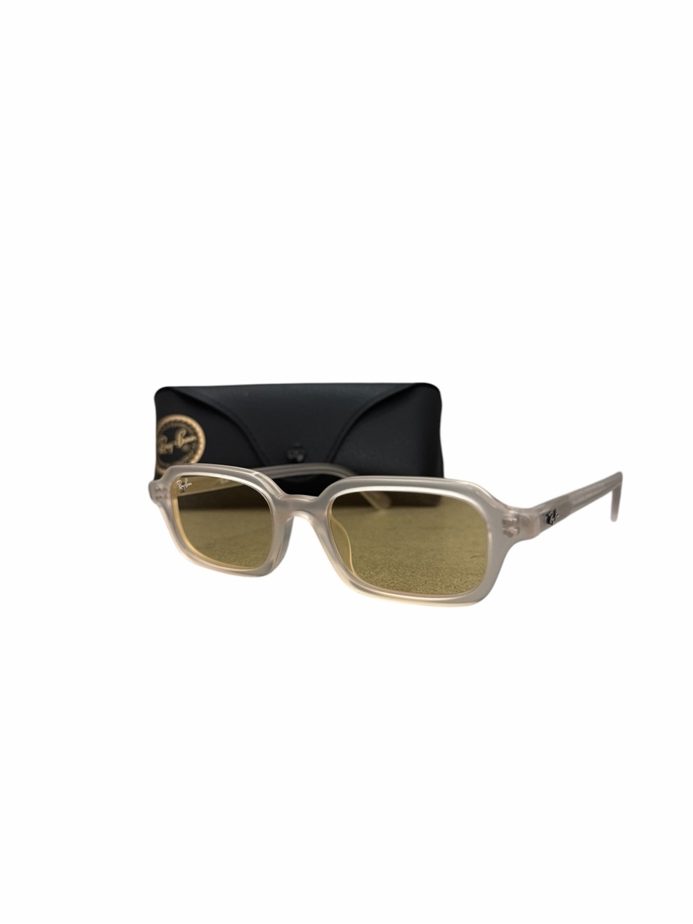 NIB Authentic Ray-Ban Zuri Bio Based Transparent Frame Sunglasses Yellow Lenses
